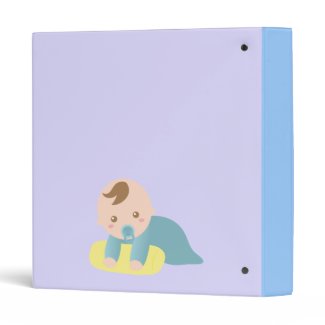 Baby Photo Album - Stork Delivers Cute Baby Boy Binder