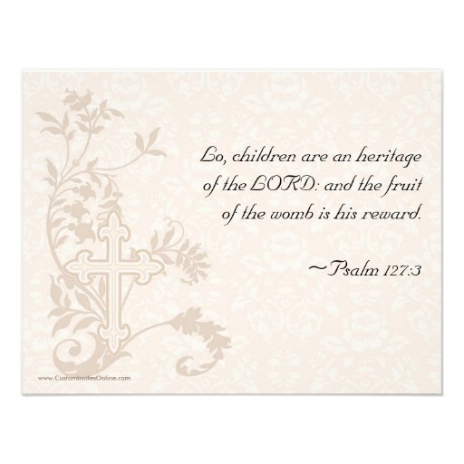 Baby Photo Baptism Invitation