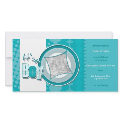 Baby photo cards birth announcements by mensgifts
