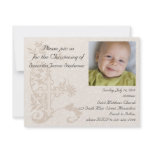 Baby Photo Christening Invitation