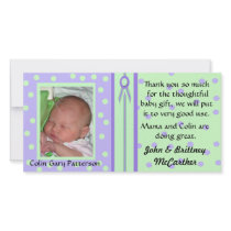 Baby photo thank you cards photo cards