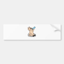 Baby Pig Cartoon Bumper Sticker