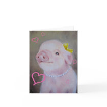 Baby Piggy Valentine's Day Card