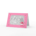 Baby Pink Bear and Pink Tractor Photo Card card