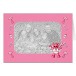 Baby Pink Bear and Pink Tractor Photo Card