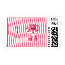 Baby Pink Bear and Pink Tractor Postage