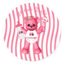 Baby Pink Bear and Pink Tractor Stickers sticker