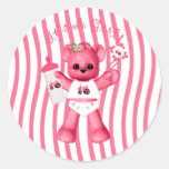 Baby Pink Bear and Pink Tractor Stickers