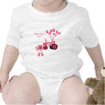Baby Pink Bear and Pink Tractor T-Shirt