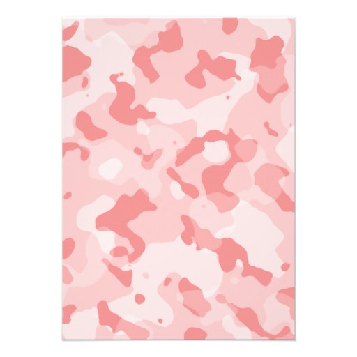 Baby Pink Camo; Camouflage Personalized Announcement