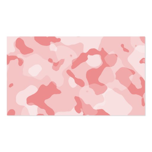 Baby Pink Camo; Personalized Business Card (back side)