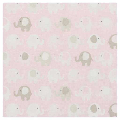 Baby Pink Elephant Fabric Zazzle