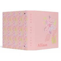 Baby Pink Floral Binder