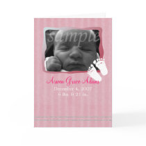 Baby Pink  Glitter Birth Announcement -- Customize Cards