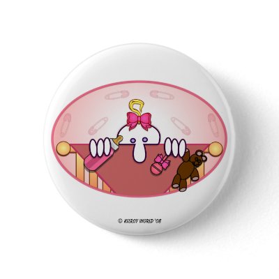 Baby Pink Kilroy Button by kilroyworld