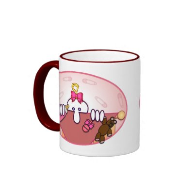 Baby Pink Kilroy Ringer Mug by kilroyworld