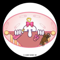 Baby Pink Kilroy Sticker