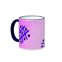 baby pink knots and crosses mug