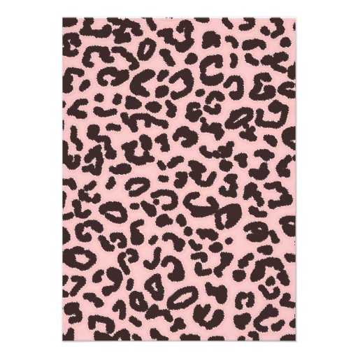 Baby Pink Leopard Animal Print Custom Announcements
