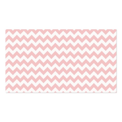 Baby Pink, Light Pink Chevron Stripes; Chalk Business Card Templates (back side)
