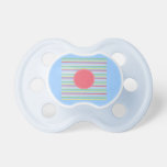 Baby Pink Pastel Mint Green Blue Stripes Circle Baby Pacifiers