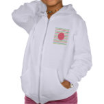 Baby Pink Pastel Mint Green Blue Stripes Circle Hooded Pullover