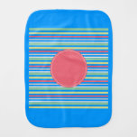 Baby Pink Pastel Mint Green Blue Stripes Circle Baby Burp Cloths