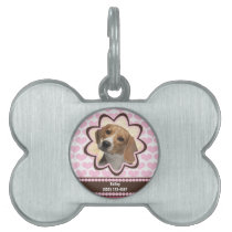 Baby Pink Puppy Hearts Custom Photo with Name