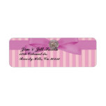 Baby Pink Stripes Elegance Return labels