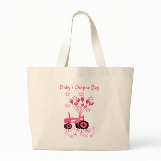 Baby Pink Tractor with Balloons Bag bag
