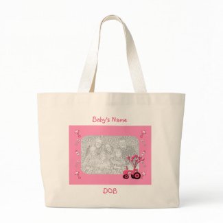 Baby Pink Tractor with Balloons Photo Bag bag