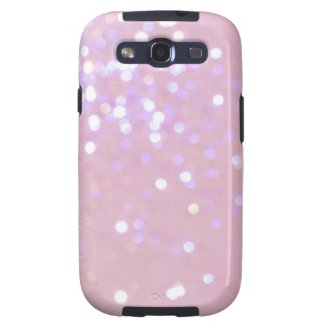 Baby Pink/White Glitter Samsung Galaxy Cover