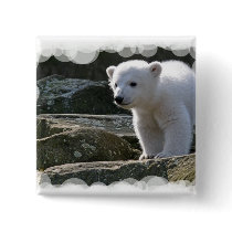 Baby Polar Bear Button