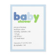 Baby Polka Blue & Green :: Baby Shower Invitation postcard