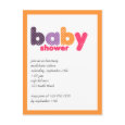 Baby Polka: Orange postcard