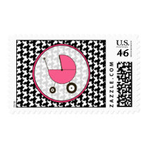 Baby Postage - Houndstooth / Hot Pink
