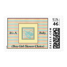 Baby Postage Stamp Template