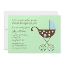 Baby Pram Mod Invite invitations