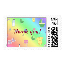 Baby Print Thank You Postage stamps