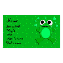 baby profile card (customizable ) business cards by little_ones baby profile card (customizable ) business cards
