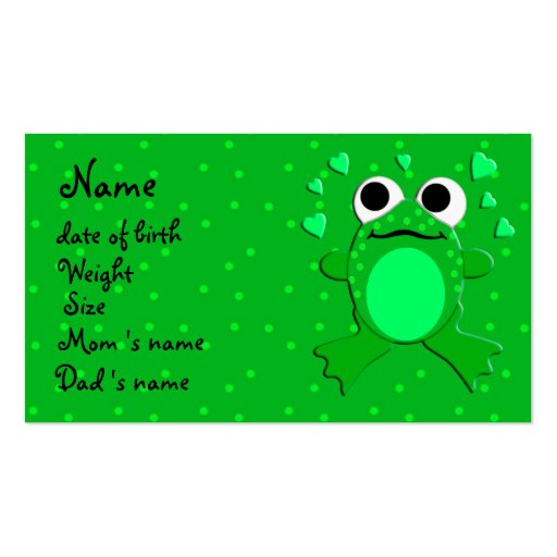 baby  profile card (customizable ) business card (front side)