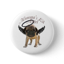 Baby Pug Angel buttons by friskybiz Baby Pug Angel buttons