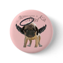 Baby Pug Angel buttons by friskybiz Baby Pug Angel buttons