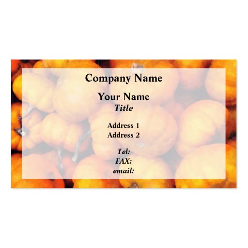 Baby Pumpkins Business Card (front side)