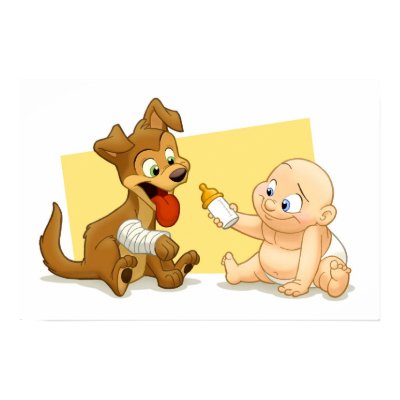 Baby & Puppy Print by stlewis75