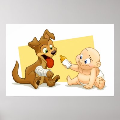 Baby & Puppy Print by stlewis75