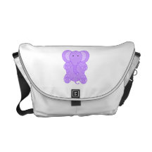 Baby purple elephant courier bag