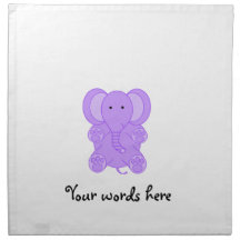 Baby purple elephant napkins
