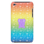 Baby purple elephant rainbow hearts barely there iPod covers