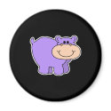 baby purple hippo magnets